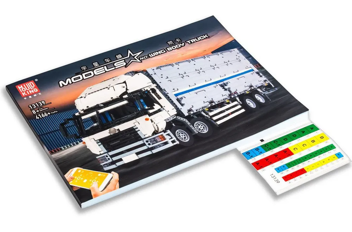 Конструктор Mould King Фура с прицепом на радиоуправлении 4166 деталей Technic 13139 грузовик белый - изображение 2