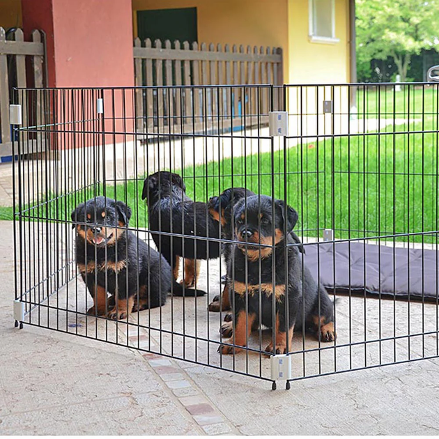 Вольєр для собак Ferplast Pen Black Dog Traninng чорний 80x80x62 см 73300025 - зображення 4