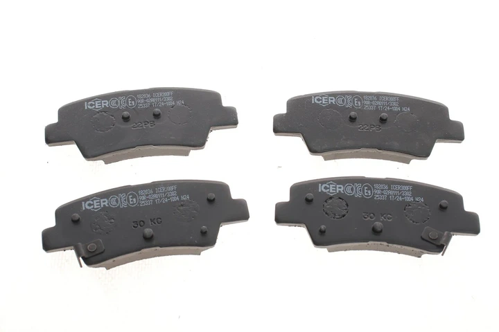 Колодки гальмові ICER 182036 KIA Ceed, Soul, Optima, Rio, Pro Ceed, Carens, Cerato; Hyundai I20, Sonata, I30, Elantra, Accent, I40, I10, Veloster 583021RA30, 48413350B0, 48413350A0 - зображення 2