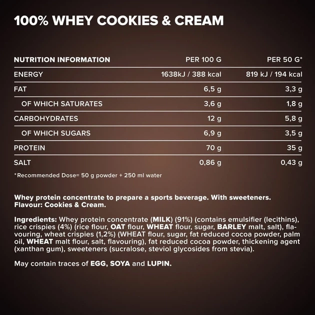 Сироватковий протеїн 100% Whey Protein IronMaxx, печиво-крем, 2350 г - зображення 2