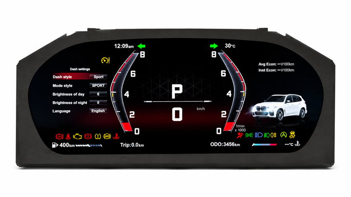Цифрова LCD приборна панель BMW E60 E61 E63 E64 E70 E71 X5 X6 M5 M6 12.3” Virtual Cockpit CarPlay Android Auto - зображення 3