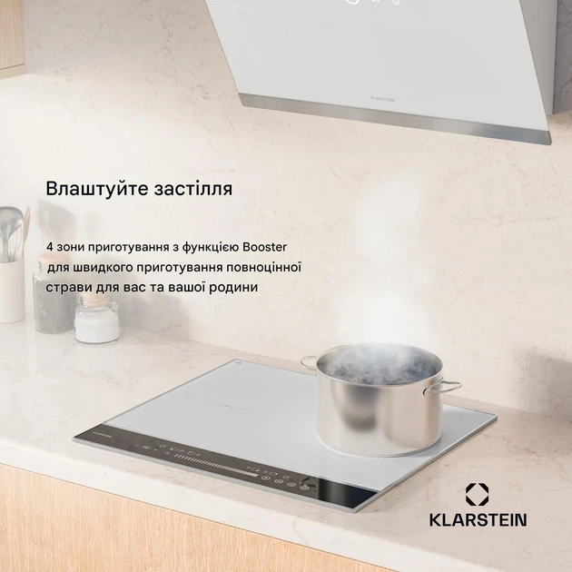 Индукционная варочная поверхность KLARSTEIN DualTone 60 см, Белый (10046721) - изображение 2