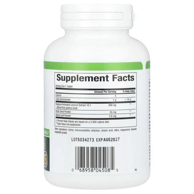 Солодка Natural Factors (Licorise Root) 90 жувальних таблеток (NFS-04508) - зображення 2