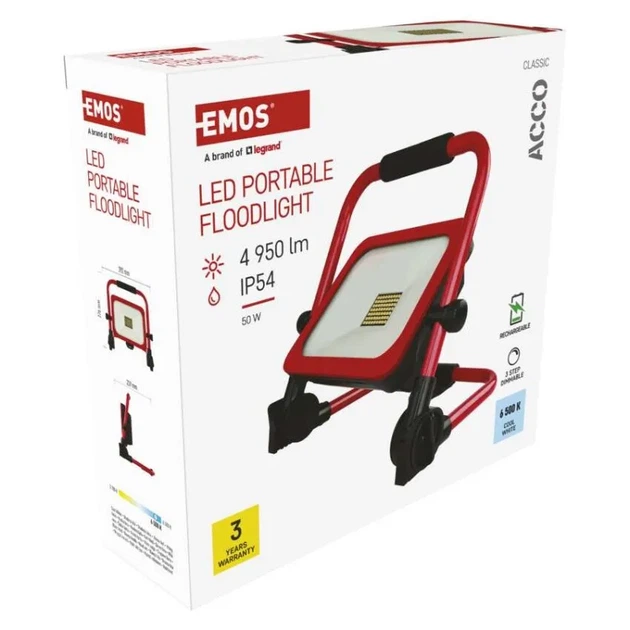Прожектор с аккумулятором Emos ZS2833 50W 4950Lm 6500K Li-Ion 15000mAh IP54 - изображение 18