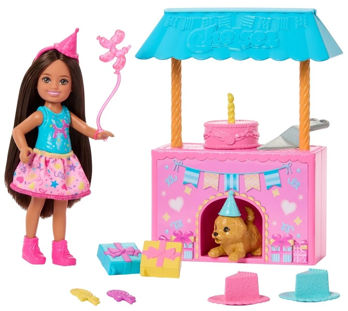 Набір Mattel Barbie з лялькою Сім’я та друзі – Club Chelsea Сюрприз на день народження (JJB41) (194735338924) - зображення 3