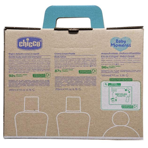 Подарунковий набір дитячий CHICCO set clean&care cr - Фото 2 Подарунковий набір дитячий CHICCO set clean&care cr - зображення 2