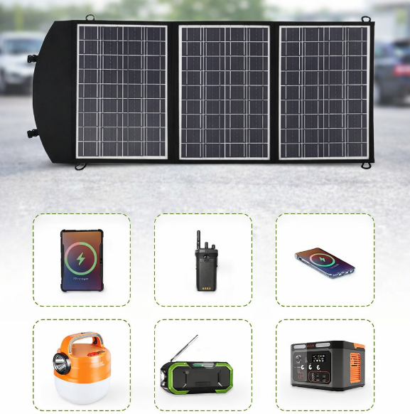 Солнечная Панель складная, портативная, на 3 секции с USB 45W (sp9112) - изображение 3
