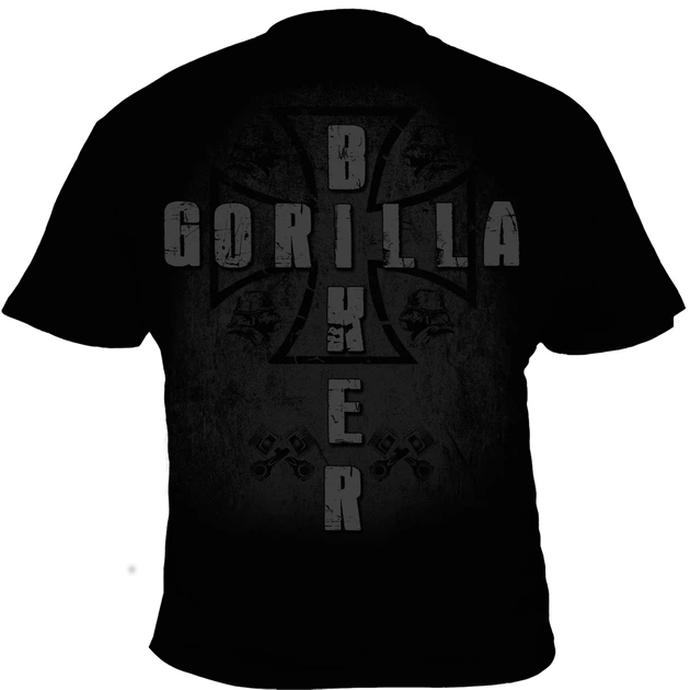 Футболка мужская Silberrücken Gorilla Biker GB71 Frontman черная XL (MD7714-1) - изображение 2