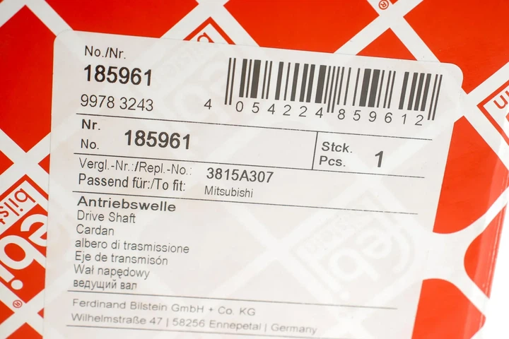 Приводний вал FEBI 185961 Mitsubishi L200 MN107605, 3815A581, 3815A307 - изображение 2
