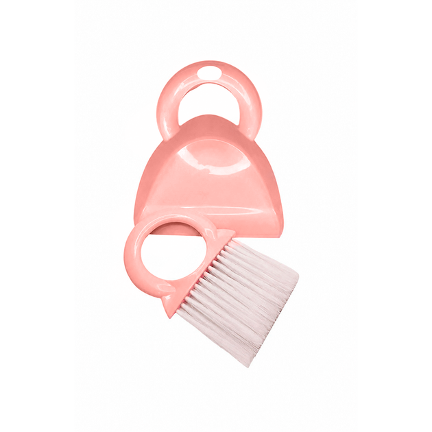 Совок со щеткой Stenson R94107 пластиковый 20.5х17 см Pink - изображение 2