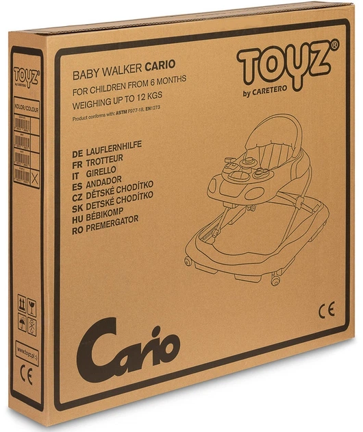 Chodzik dzieciecy Toyz by Caretero Cario 2 w 1 Purple TOYZ-20753 (5908310398099) - Zdjęcie 6 Chodzik dzieciecy Toyz by Caretero Cario 2 w 1 Purple TOYZ-20753 (5908310398099) - obraz 6