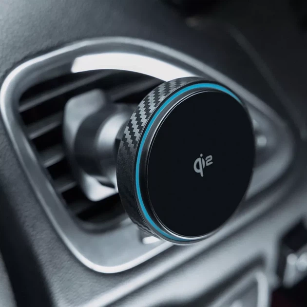 Автотримач з бездротовою зарядкою Proove Titanium Circle Qi2 15W black (WHTC15010003) - зображення 2