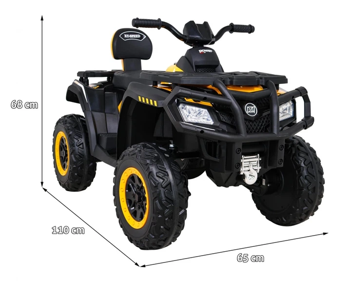 Електроквадроцикл для дітей XT-Speed для дітей жовтий PA.S615.ZOL (5903864954937) - зображення 6