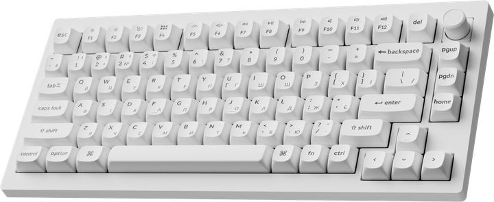 Клавиатура беспроводная Keychron V1 Ultra Keychron Red Switch White RGB (V1U-F1-UA) - Фото 4 Клавиатура беспроводная Keychron V1 Ultra Keychron Red Switch White RGB (V1U-F1-UA) - изображение 4
