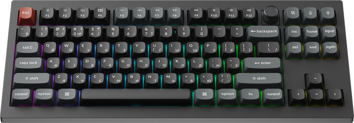 Клавіатура бездротова Keychron V3 Ultra Keychron Red Switch Black RGB (V3U-D1-UA) - зображення 2