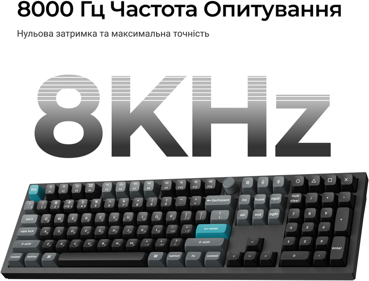 Клавиатура беспроводная Keychron Q6 Ultra Keychron Red Switch Black RGB (Q6U-M1-UA) - Фото 10 Клавиатура беспроводная Keychron Q6 Ultra Keychron Red Switch Black RGB (Q6U-M1-UA) - изображение 10