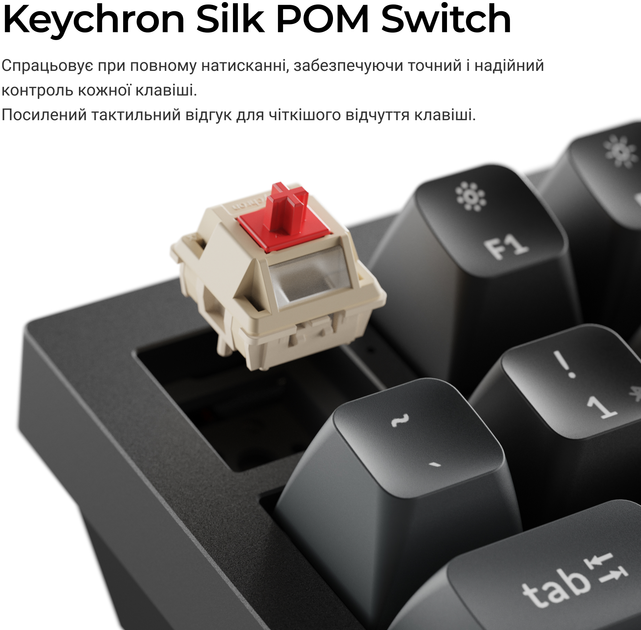 Клавиатура беспроводная Keychron Q6 Ultra Keychron Red Switch Black RGB (Q6U-M1-UA) - Фото 9 Клавиатура беспроводная Keychron Q6 Ultra Keychron Red Switch Black RGB (Q6U-M1-UA) - изображение 9