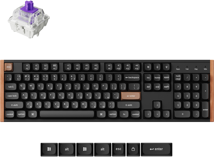 Клавиатура беспроводная Keychron K10 HE Magnetic Switch Black RGB (K10H-F1-UA) - изображение 7