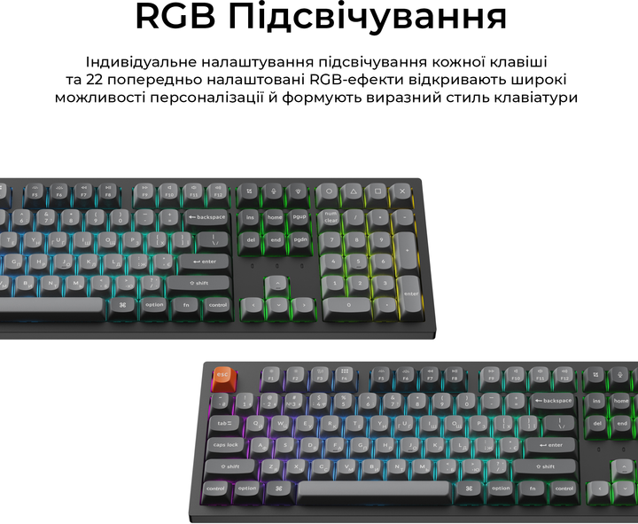 Клавіатура бездротова Keychron K10 Max Keychron Super Banana Switch Black RGB (K10M-H4-UA) - зображення 13