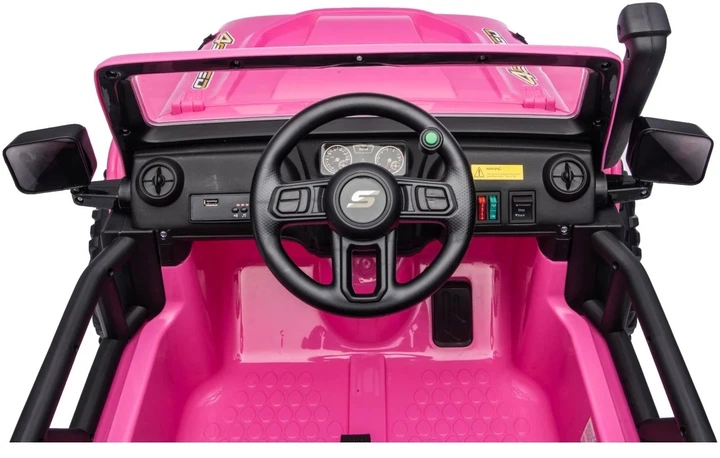 Електромобіль для дітей Jeep Monster рожевий PA.XB-1118.ROZ (5903864959970) - зображення 14