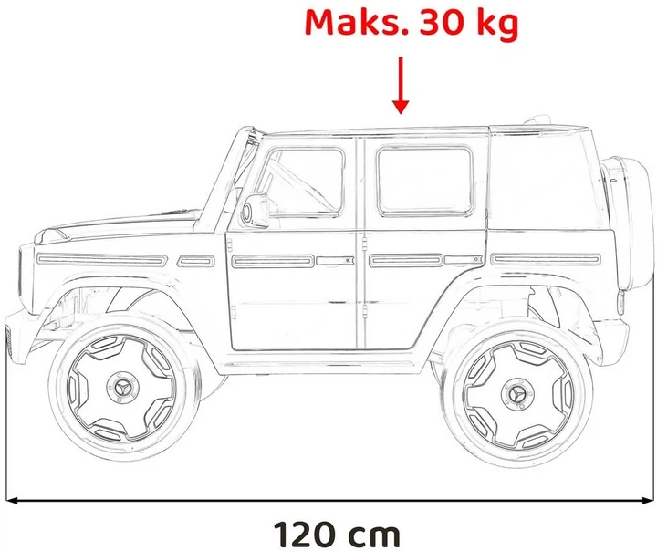 Електромобіль для дітей Mercedes Benz EQG білий PA.JJ2088.BIA (5903864942491) - зображення 13