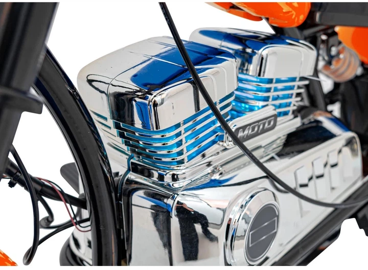 Електромотоцикл для дітей Chopper Warrior помаранчевий PA.XB-1058.POM (5903864944532) - зображення 9