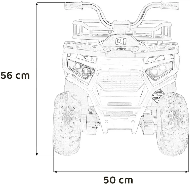 Електроквадроцикл ATV Robust 01 білий PA.XMX-651.BIA (5903864983463) - зображення 12