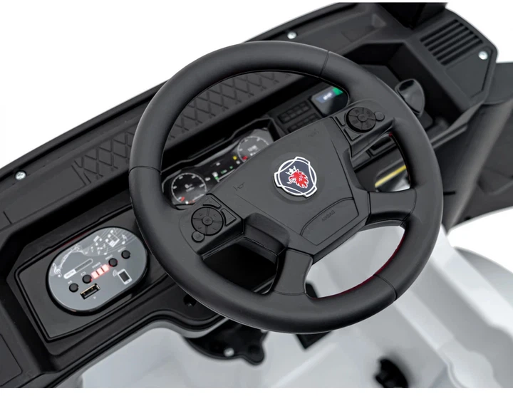 Ciężarówka lektryczny dla dzieci Scania R-Serie Biały PA.HL698.BIA (5903864944488) - Zdjęcie 17 Ciężarówka lektryczny dla dzieci Scania R-Serie Biały PA.HL698.BIA (5903864944488) - obraz 17