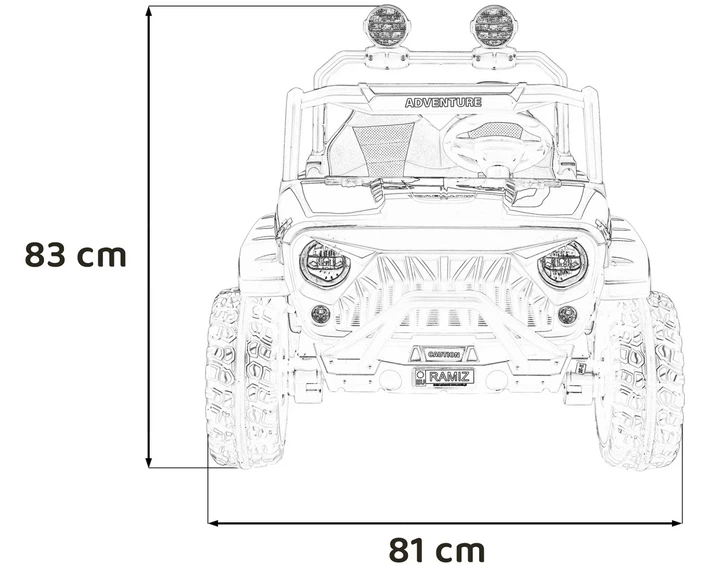 Електромобіль для дітей Passion 4x4 червоний PA.SX3568.CR (5903864986921) - зображення 7