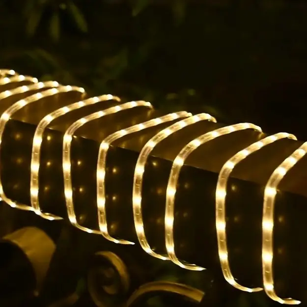 LED гірлянда із сонячною батареєю 10 м (тепле біле світло) - Фото 2 LED гірлянда із сонячною батареєю 10 м (тепле біле світло) - зображення 2