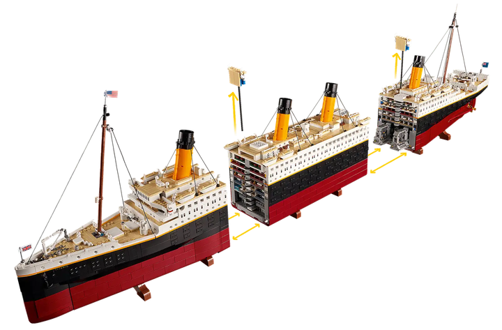 Блочный конструктор Титаник 1.15 метра, 9090PCS - изображение 6