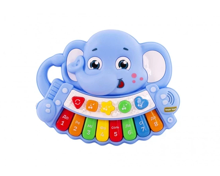 Іграшка музична Піаніно Слоник Baby team арт.8630 - Фото 1 Іграшка музична Піаніно Слоник Baby team арт.8630 - зображення 1