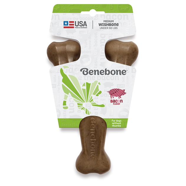Жувальна іграшка Benebone Wishbone Бенебоне зі смаком бекону розмір Medium для собак вагою до 27 кг (854111004002) - изображение 7