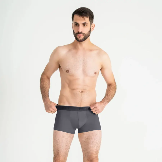 Чоловічі анатомічні бавовняні боксери MAN`s SET Intimate 2.1 Black Series графітові з кишенькою 2XL - Фото 2 Чоловічі анатомічні бавовняні боксери MAN`s SET Intimate 2.1 Black Series графітові з кишенькою 2XL - зображення 2