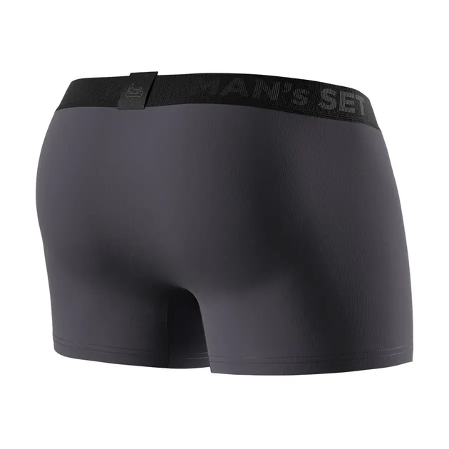 Чоловічі анатомічні бавовняні боксери MAN`s SET Intimate 2.1 Black Series графітові з кишенькою 2XL - Фото 5 Чоловічі анатомічні бавовняні боксери MAN`s SET Intimate 2.1 Black Series графітові з кишенькою 2XL - зображення 5