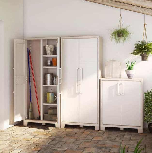 Шкаф багатофункціональний пластиковий Keter Kis Gulliver Cabinet Low 240862 бежевий - зображення 5