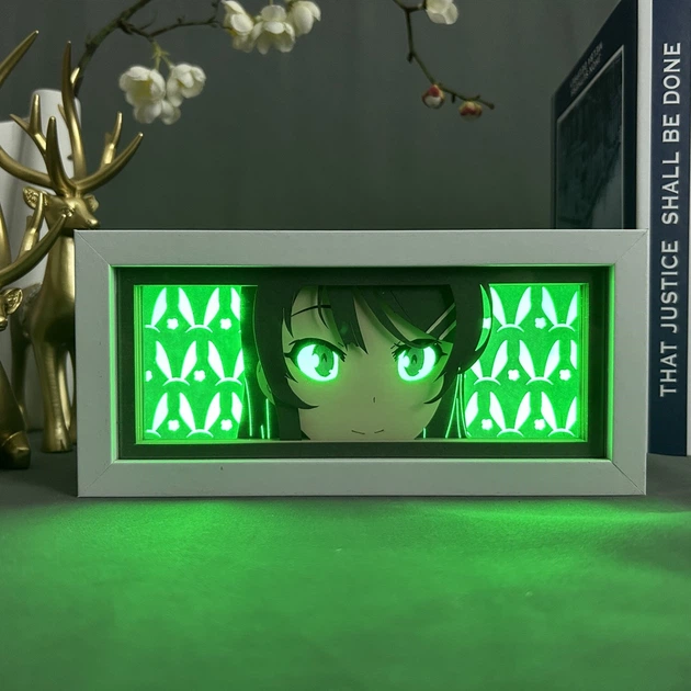 Многослойный Ночник лампа аниме Mai Sakurajima светильник Маи Сакурадзима RGB - изображение 6
