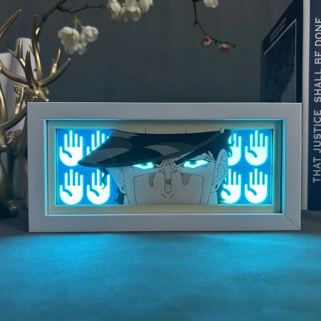 Многослойный Ночник лампа аниме Jotaro Kujo ДжоДжо светильник Джотаро Jojo RGB - изображение 8