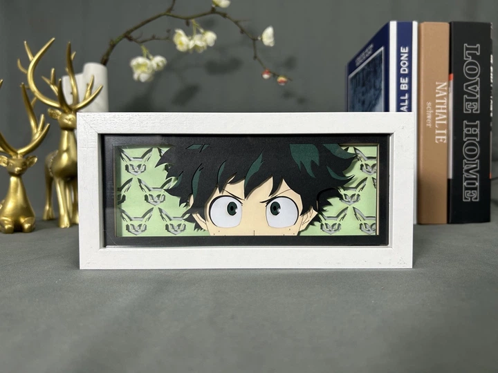 Многослойный Ночник лампа аниме Моя геройская академия my hero academia светильник Изуку Мидория Деку RGB - изображение 2