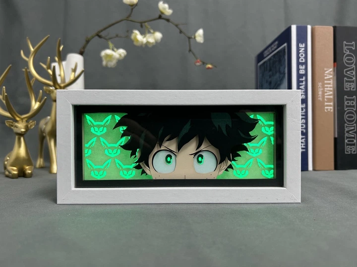 Многослойный Ночник лампа аниме Моя геройская академия my hero academia светильник Изуку Мидория Деку RGB - изображение 3
