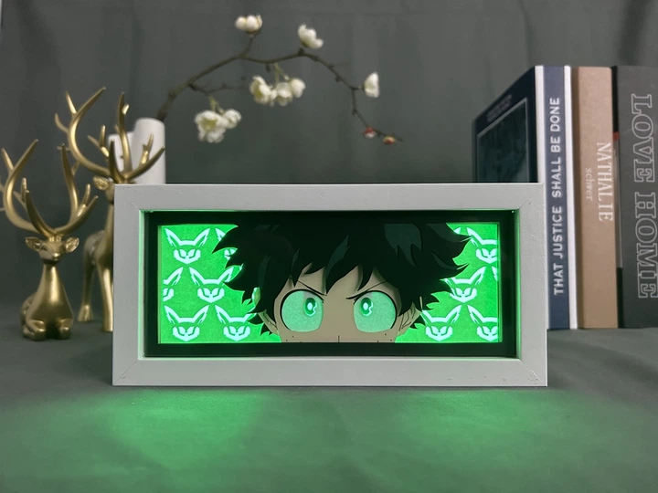 Многослойный Ночник лампа аниме Моя геройская академия my hero academia светильник Изуку Мидория Деку RGB - изображение 4