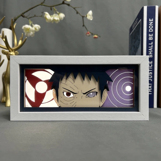 Багатошаровий Нічник лампа аніме NARUTO світильник Shisui Uchiha Обіто Учіха Наруто Боруто RGB - зображення 3