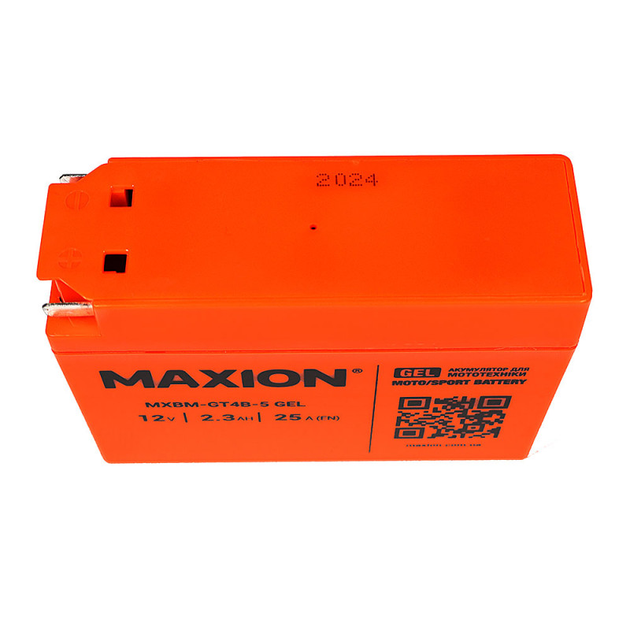 Гелиевый мото аккумулятор MAXION GT4B-5 12V 2.3Ah для скутера мопеда GEL - Фото 3 Гелиевый мото аккумулятор MAXION GT4B-5 12V 2.3Ah для скутера мопеда GEL - изображение 3