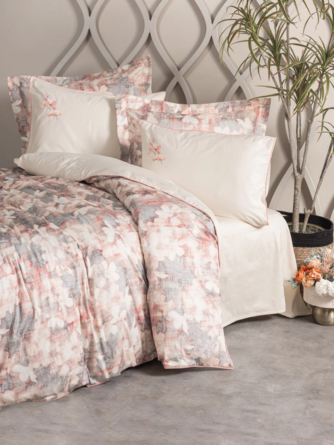 Постільна білизна євро розмір Cotton Box Elite Satin Layana Pembe - Фото 1 Постільна білизна євро розмір Cotton Box Elite Satin Layana Pembe - зображення 1