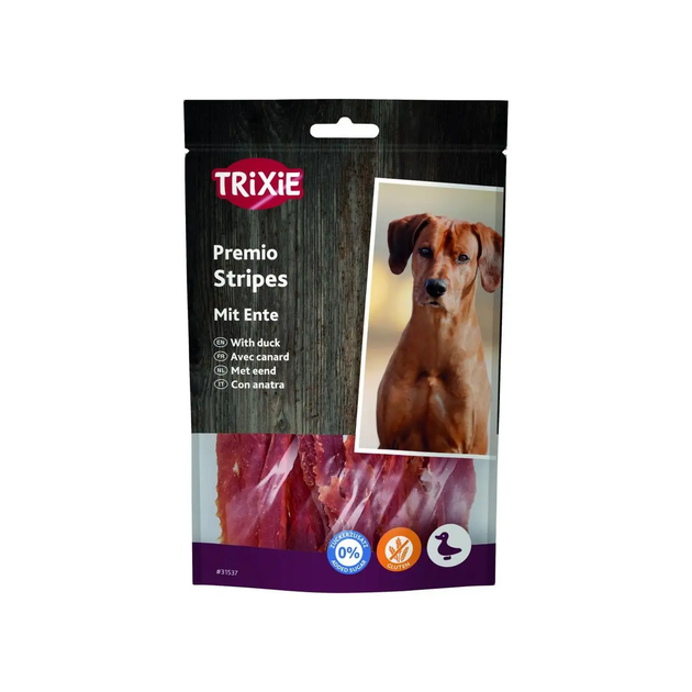 Лакомство для собак Trixie Premio Ducky Stripes с уткою 100 г TX-31537 - Фото 2 Лакомство для собак Trixie Premio Ducky Stripes с уткою 100 г TX-31537 - изображение 2