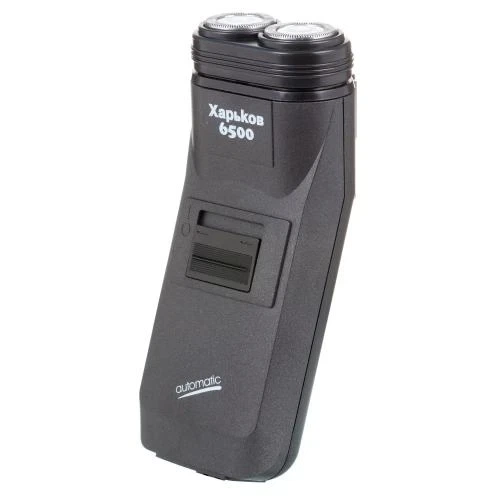 Електробритва Харків Х-6500, Black, 5W, роторна, сухе гоління, 2 головки для гоління, одинарне лезо, живлення від мережі, тример для скронь, механічна кнопка включення - изображение 3