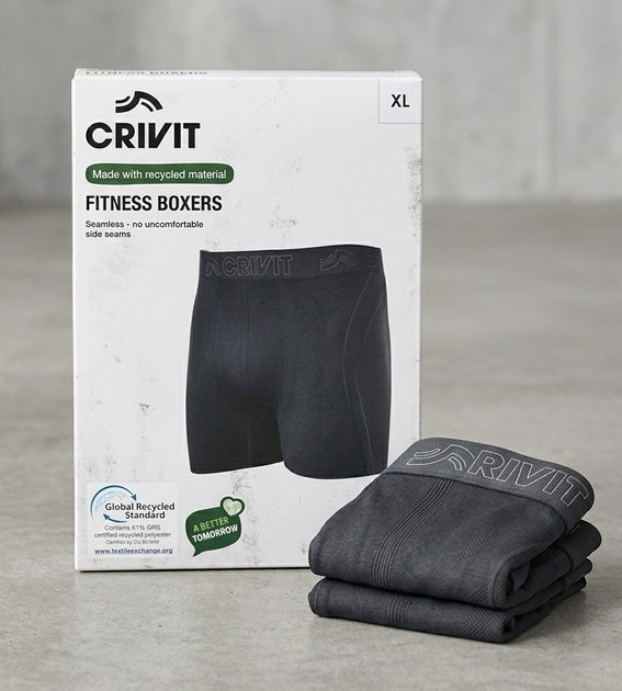 Чоловічі спортивні боксери crivit fitness (набір 2 шт.), чорний, розмір XL - Фото 1 Чоловічі спортивні боксери crivit fitness (набір 2 шт.), чорний, розмір XL - изображение 1