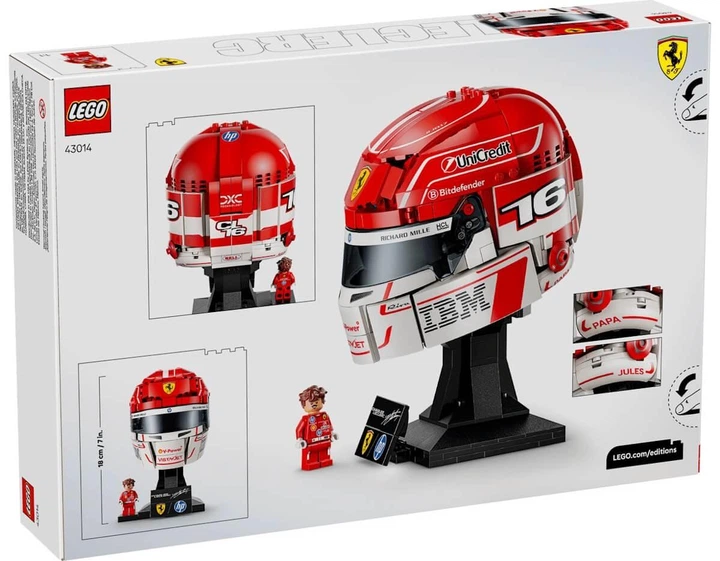 Конструктор LEGO Editions Formula 1 Шлем Шарля Леклера из команды Scuderia Ferrari HP (43014) - Фото 2 Конструктор LEGO Editions Formula 1 Шлем Шарля Леклера из команды Scuderia Ferrari HP (43014) - изображение 2