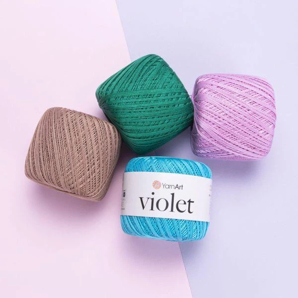 Пряжа мерсеризована YarnArt Violet 50г бавовна біла №003 (23500003) - зображення 2