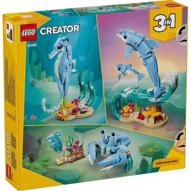 Конструктор LEGO Creator Морские животные: красивые дельфины 542 детали (31385) - изображение 2